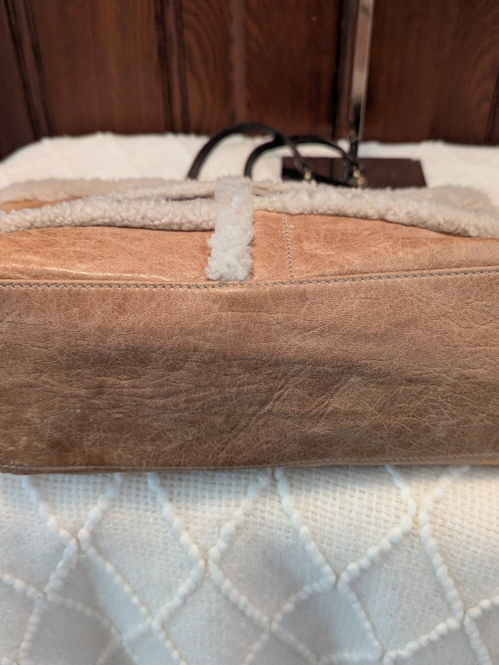 Coach Vintage 2006 Hamptons Shearling Signature Tote F06S-10393 - Picture 6 of 11